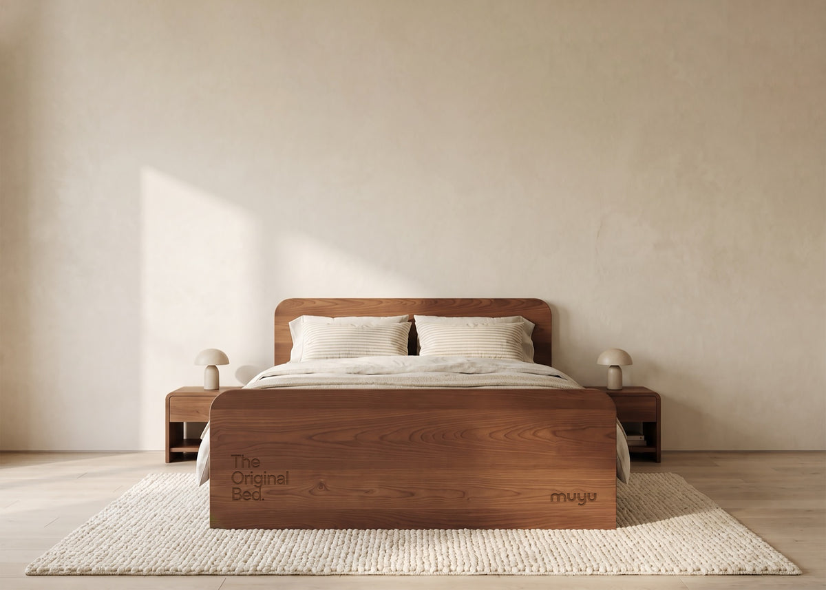 The Original Bed ahşap karyola, Muyu yatak odasında